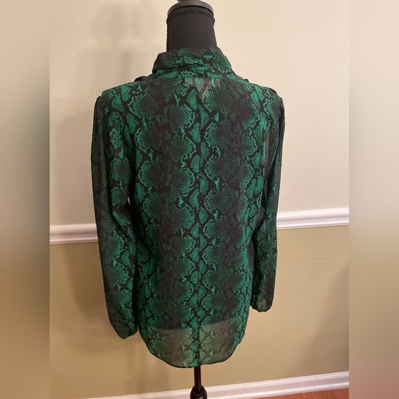 Michael Kors Snakeskin Print Blouse Size Small - Picture 2 of 3